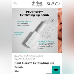 Thrive Causemetics Pout Hero Exfoliating Lip Scrub